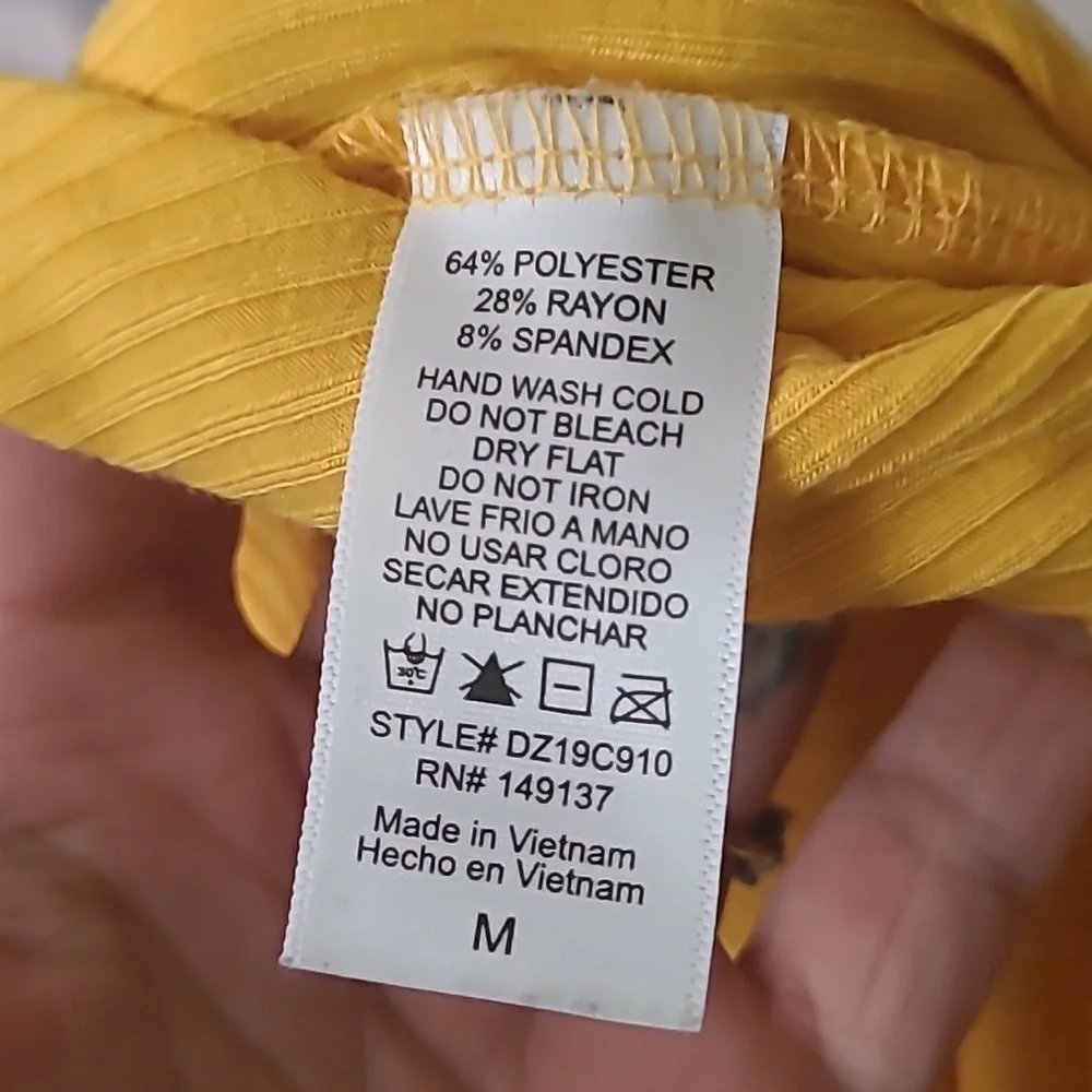 Yellow Frilly Sleeve Bodysuit - Picture 7 of 7